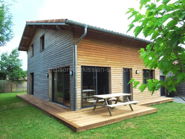 Photo de Carolins - Saubion agréable villa en bois dans quartier résidentiel à 400m du bourg de saubion